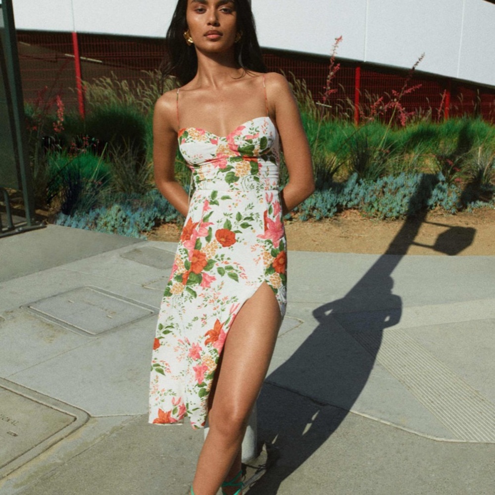 Reformation Juliette dress in pink floral